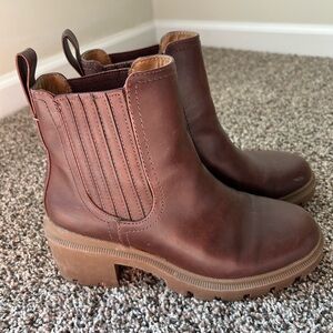 Brown Leather Ankle Boots